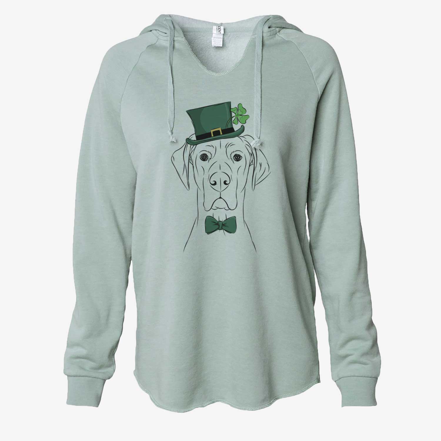 St. Patrick's Maddox the Great Dane - Cali Wave Hooded Sweatshirt
