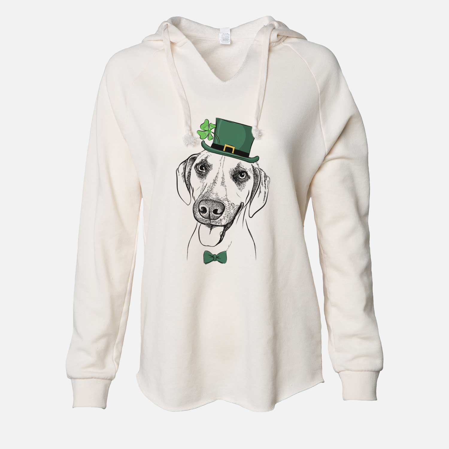 St. Patrick's Malia the American Foxhound Mix - Cali Wave Hooded Sweatshirt