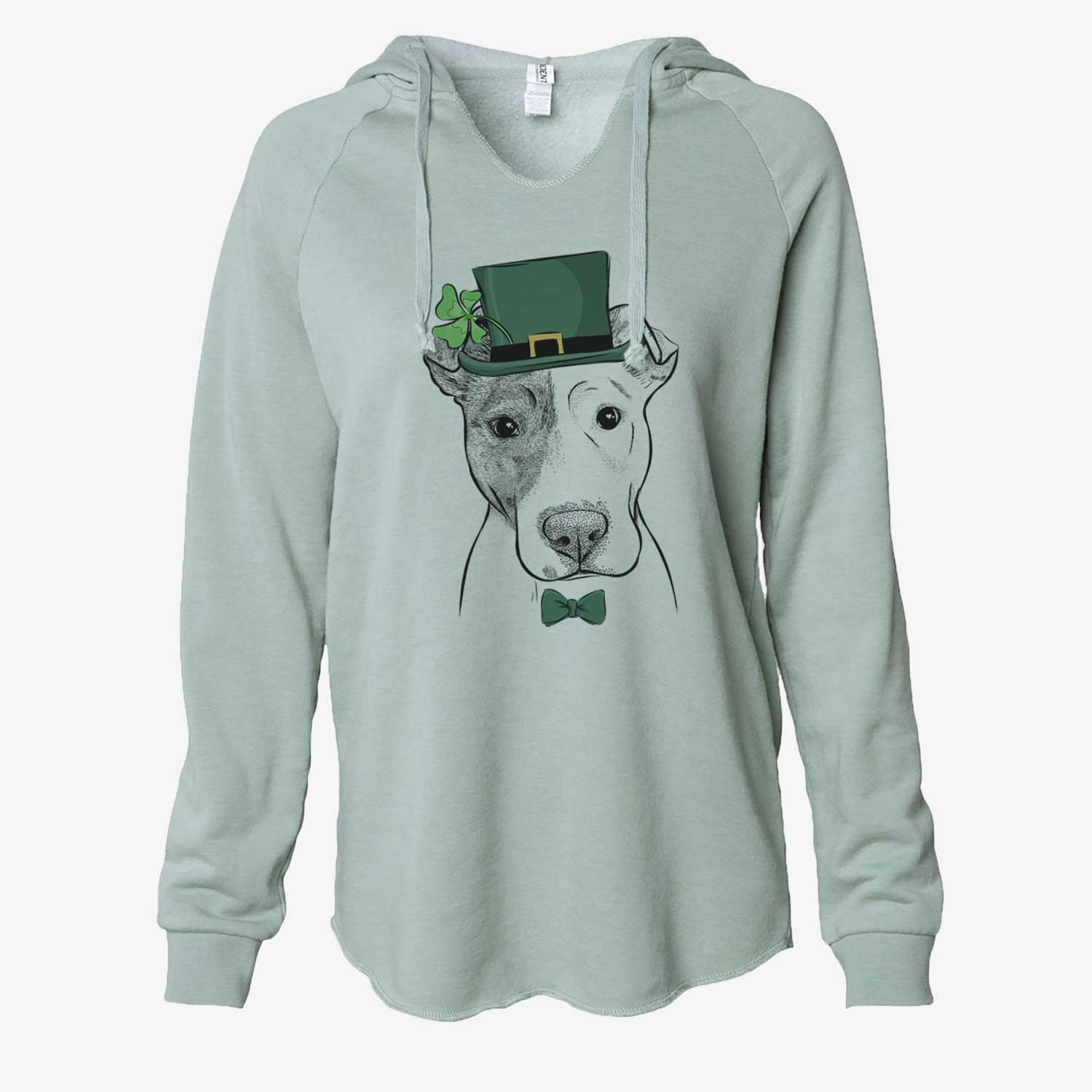 St. Patrick's Manchi the Pitbull Mix - Cali Wave Hooded Sweatshirt