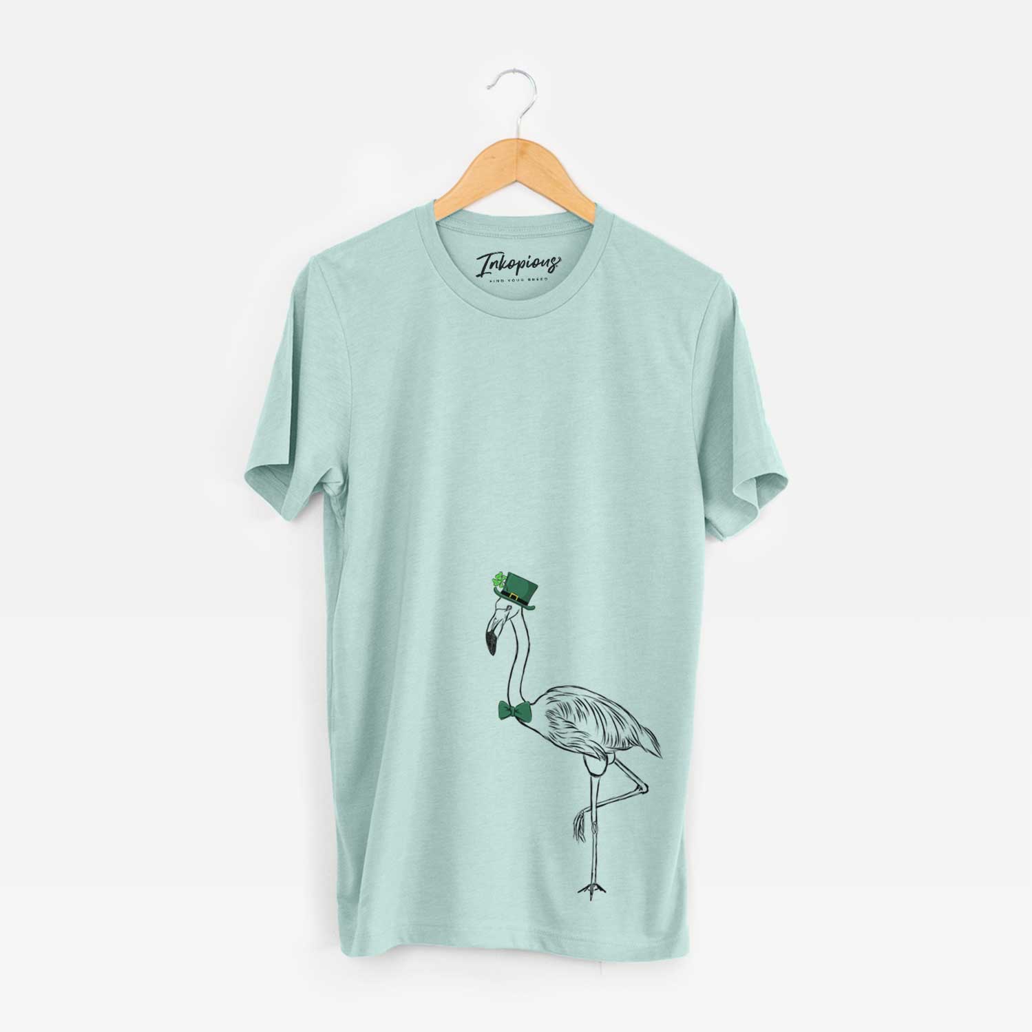 St. Patrick's Mango the Flamingo - Unisex Crewneck