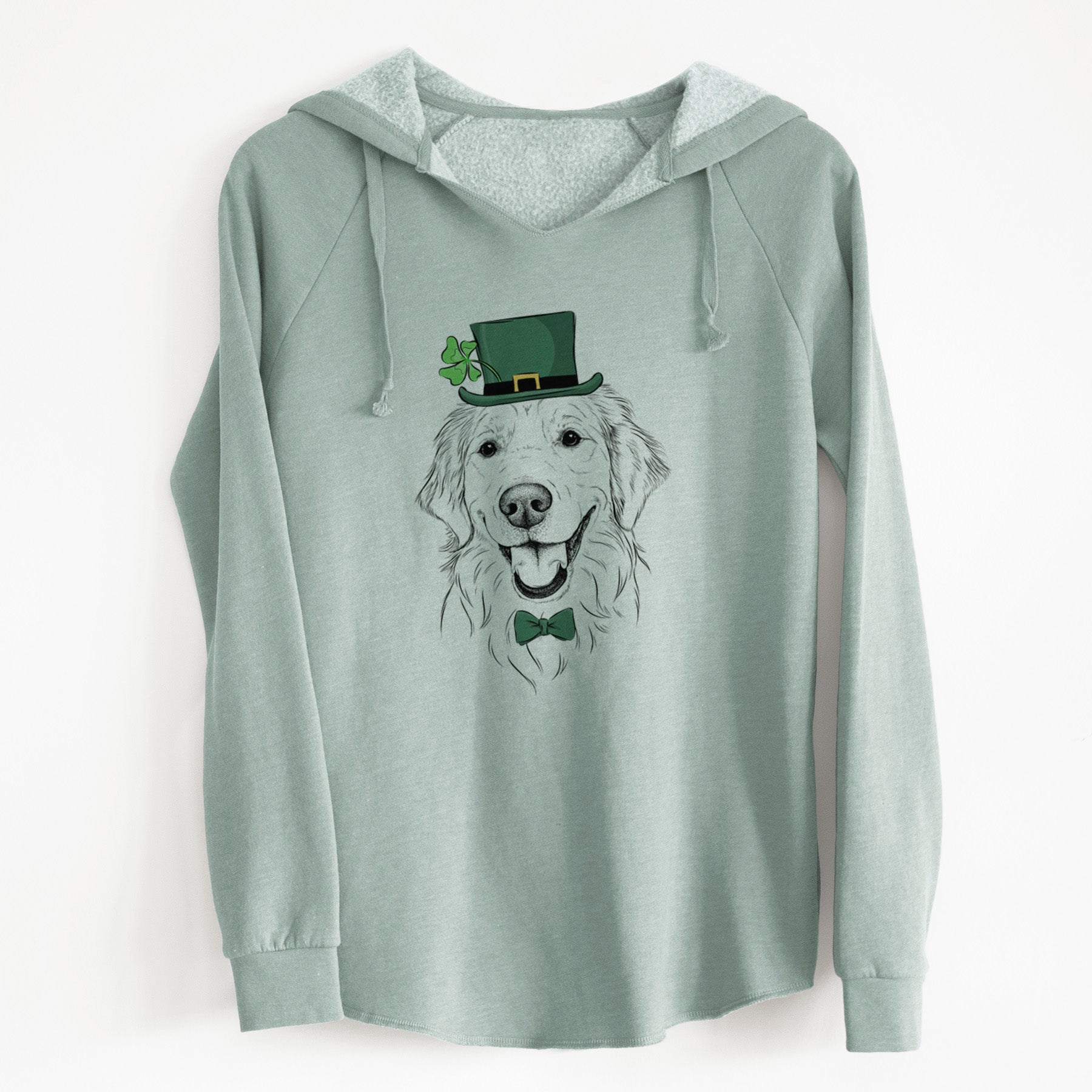 St. Patrick's Maple the Golden Retriever - Cali Wave Hooded Sweatshirt