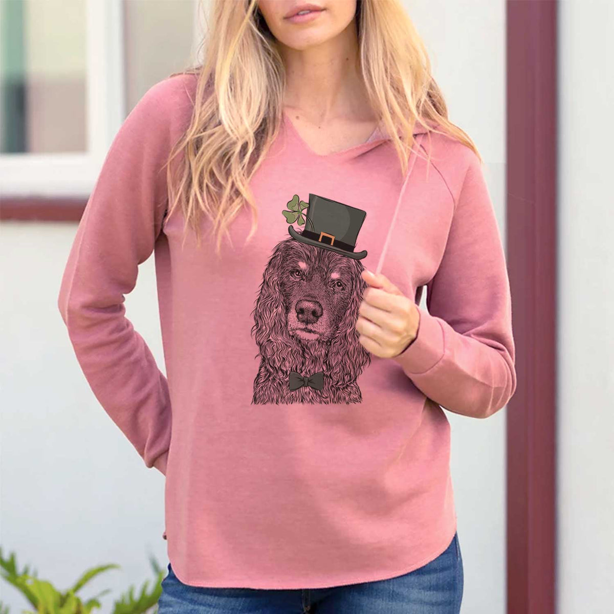 St. Patrick&#39;s Marley Boy the American Cocker Spaniel - Cali Wave Hooded Sweatshirt