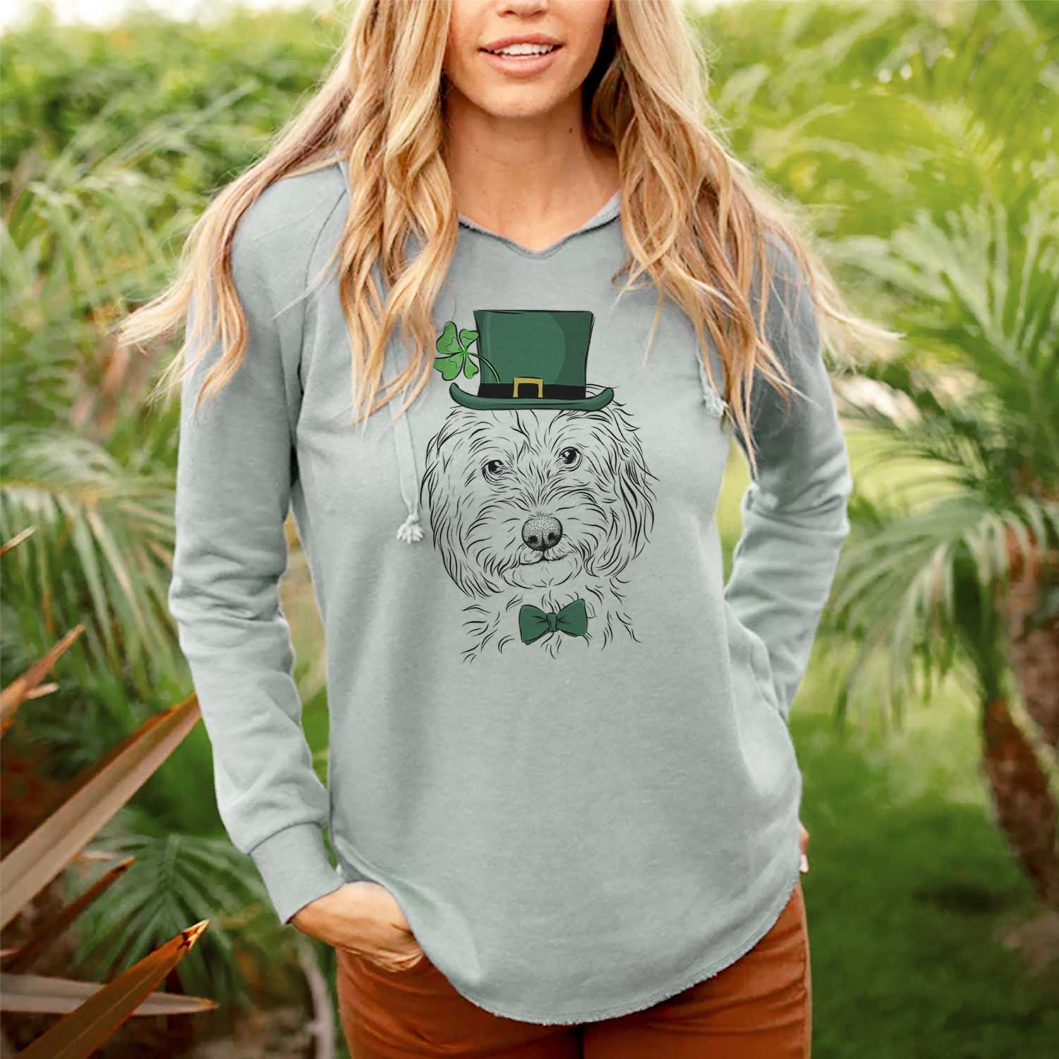 St. Patrick's Mason the Cavapoo - Cali Wave Hooded Sweatshirt