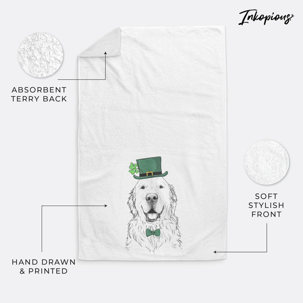 Maximus the Golden Retriever Decorative Hand Towel