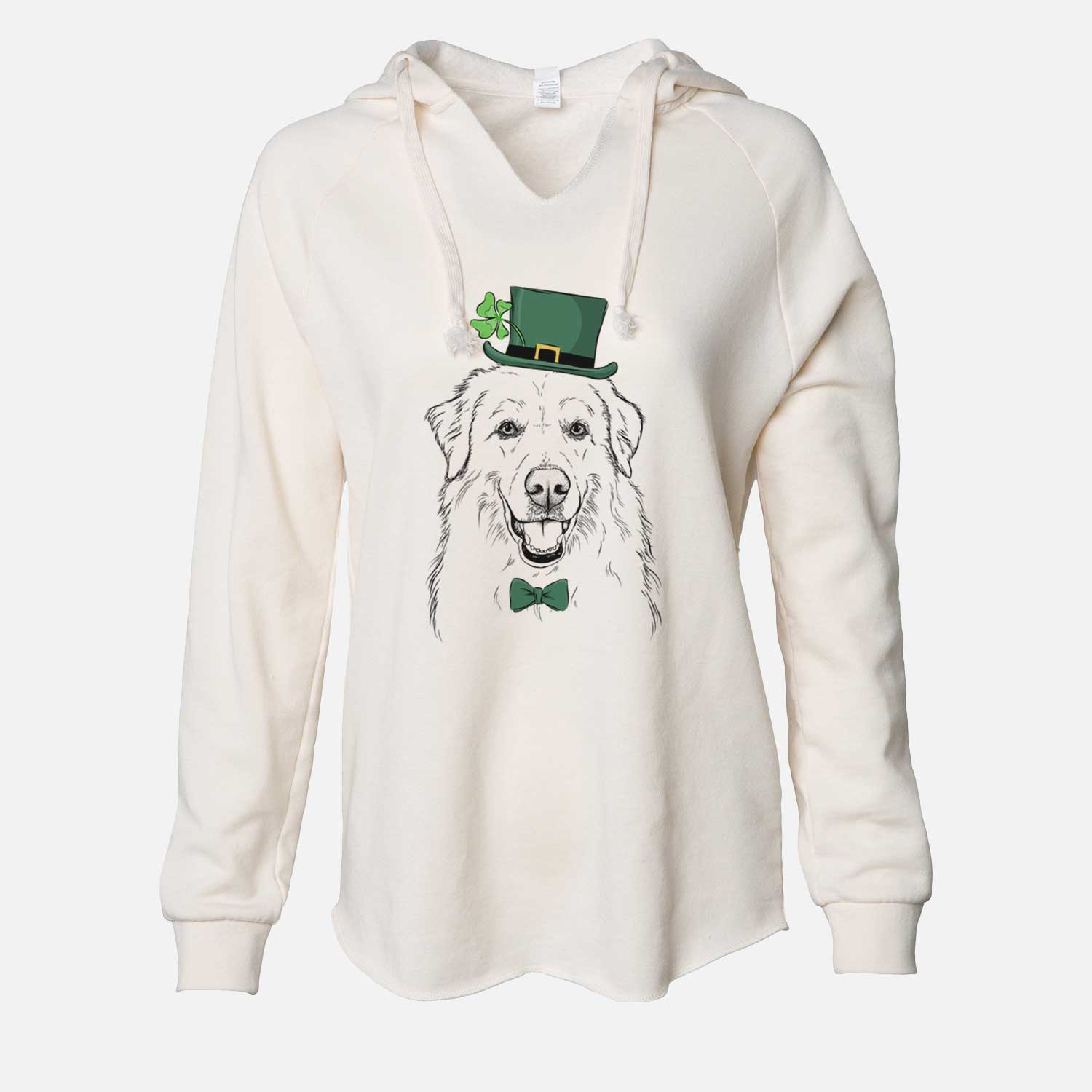 St. Patrick's Meg the Great Pyrenees - Cali Wave Hooded Sweatshirt