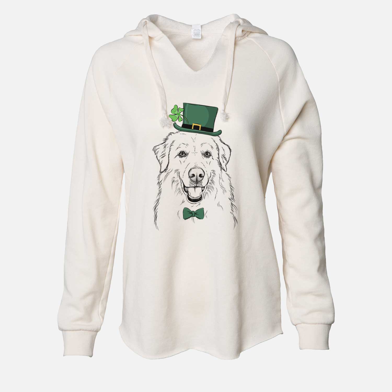 St. Patrick's Meg the Great Pyrenees - Cali Wave Hooded Sweatshirt