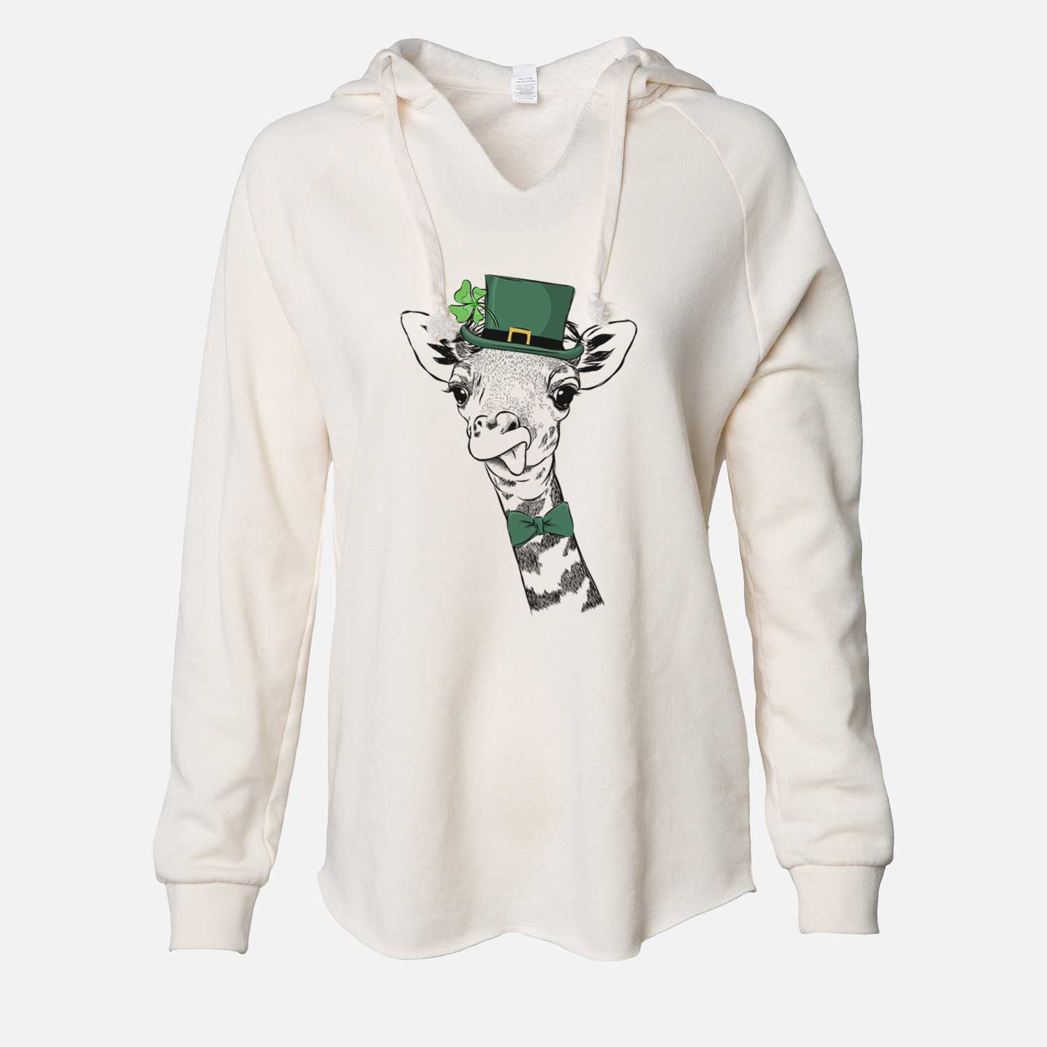 St. Patrick's Mel the Baby Giraffe - Cali Wave Hooded Sweatshirt