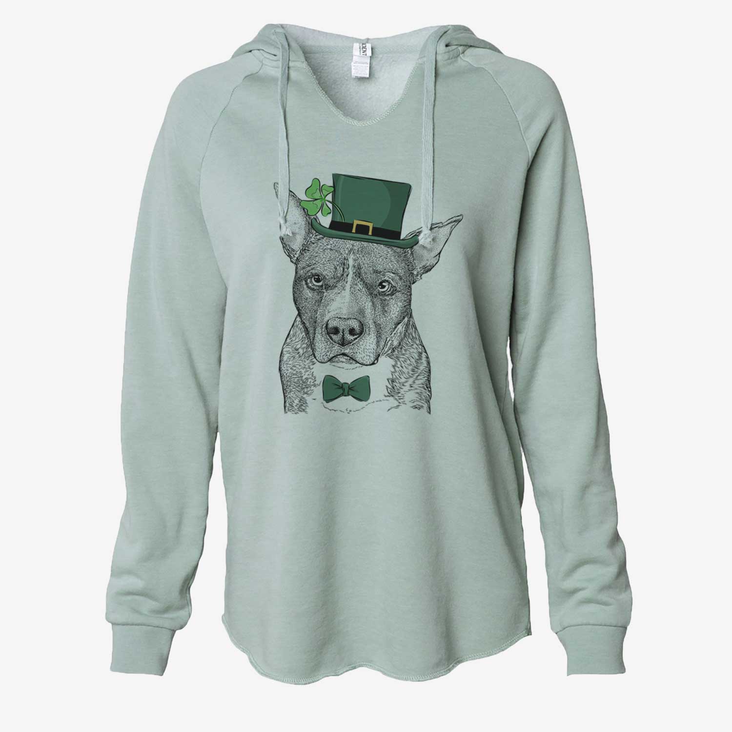 St. Patrick's Mercy the Pitbull - Cali Wave Hooded Sweatshirt