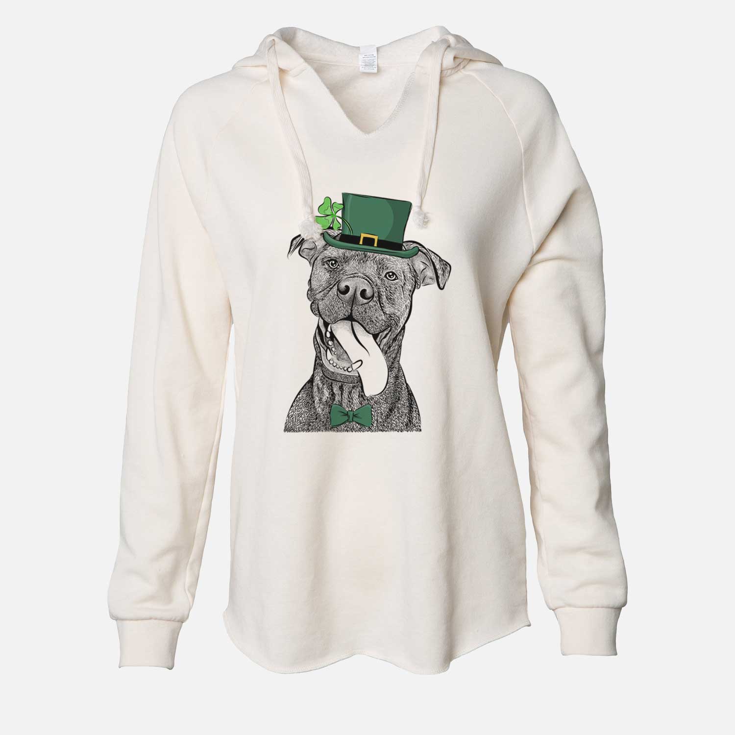 St. Patrick's Mikey the Boxador - Cali Wave Hooded Sweatshirt