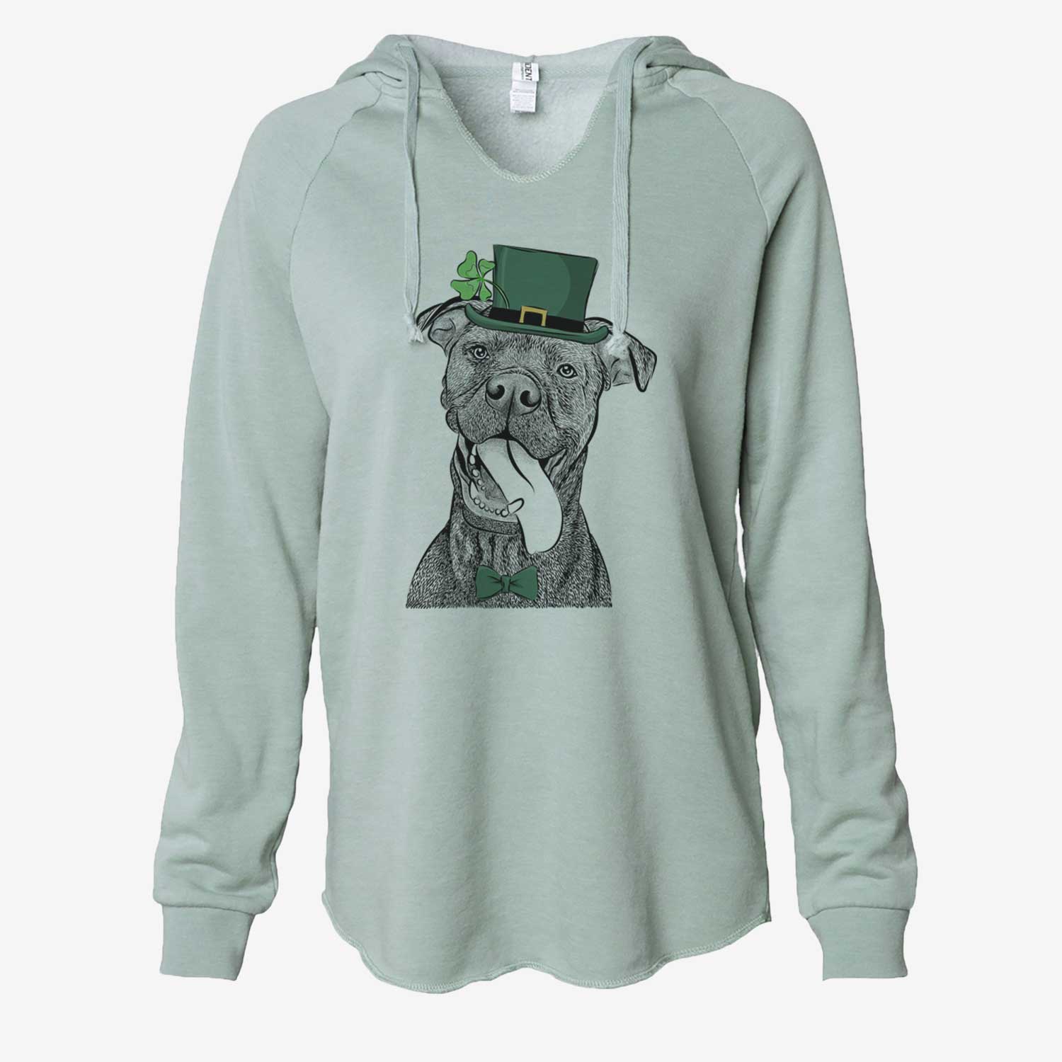 St. Patrick's Mikey the Boxador - Cali Wave Hooded Sweatshirt