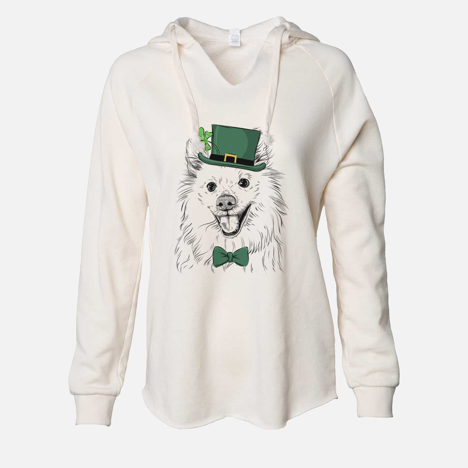 St. Patrick's Miki the American Eskimo - Cali Wave Hooded Sweatshirt