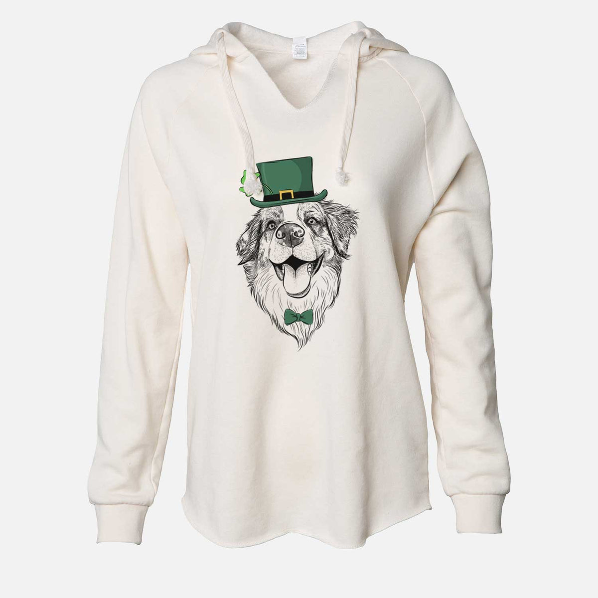 St. Patrick's Mila the Australian Shepherd - Cali Wave Hooded Sweatshirt