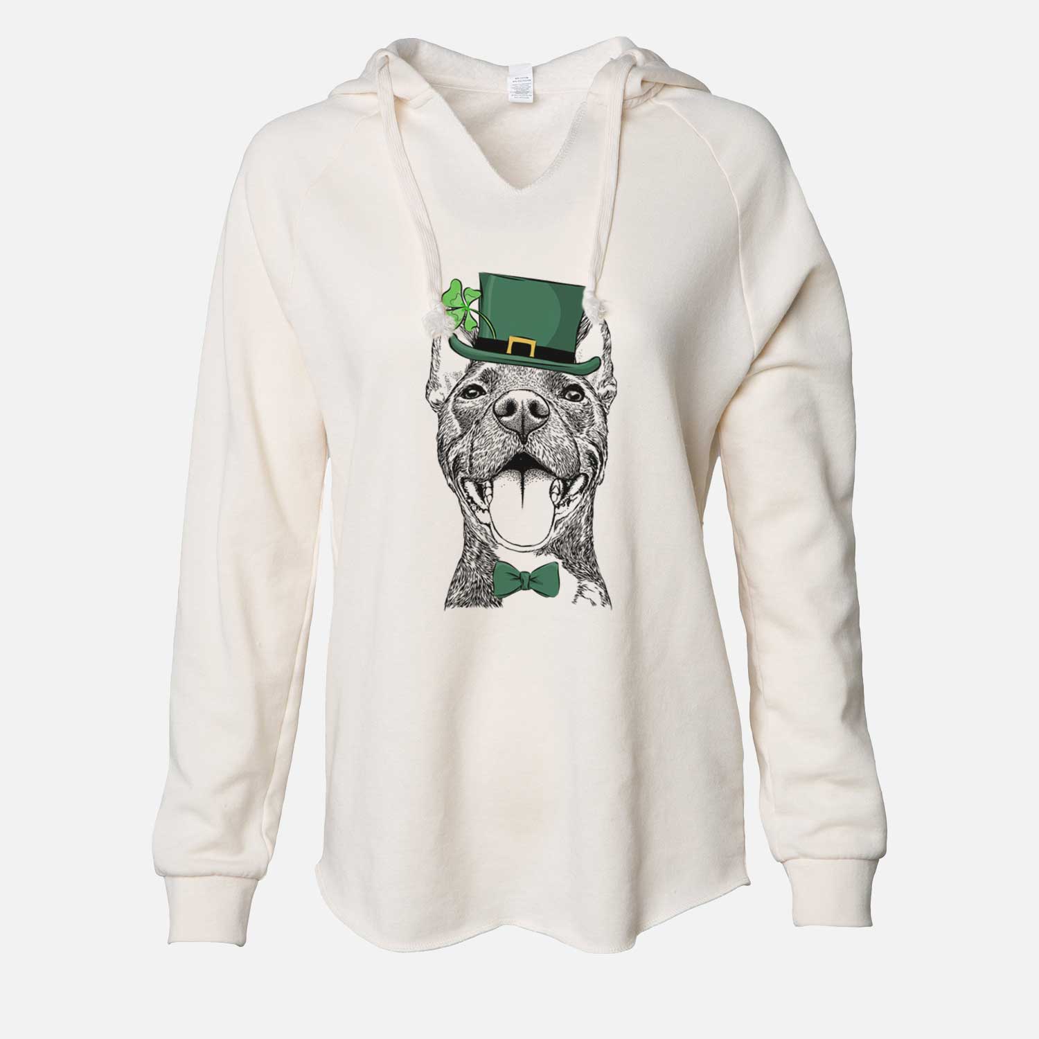 St. Patrick's Milo the Pitbull Mix - Cali Wave Hooded Sweatshirt