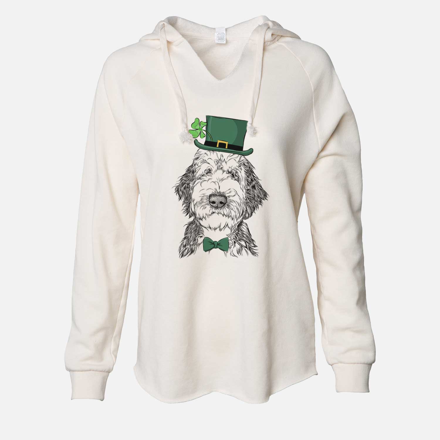 St. Patrick's Milo Fluff the Sheepadoodle - Cali Wave Hooded Sweatshirt