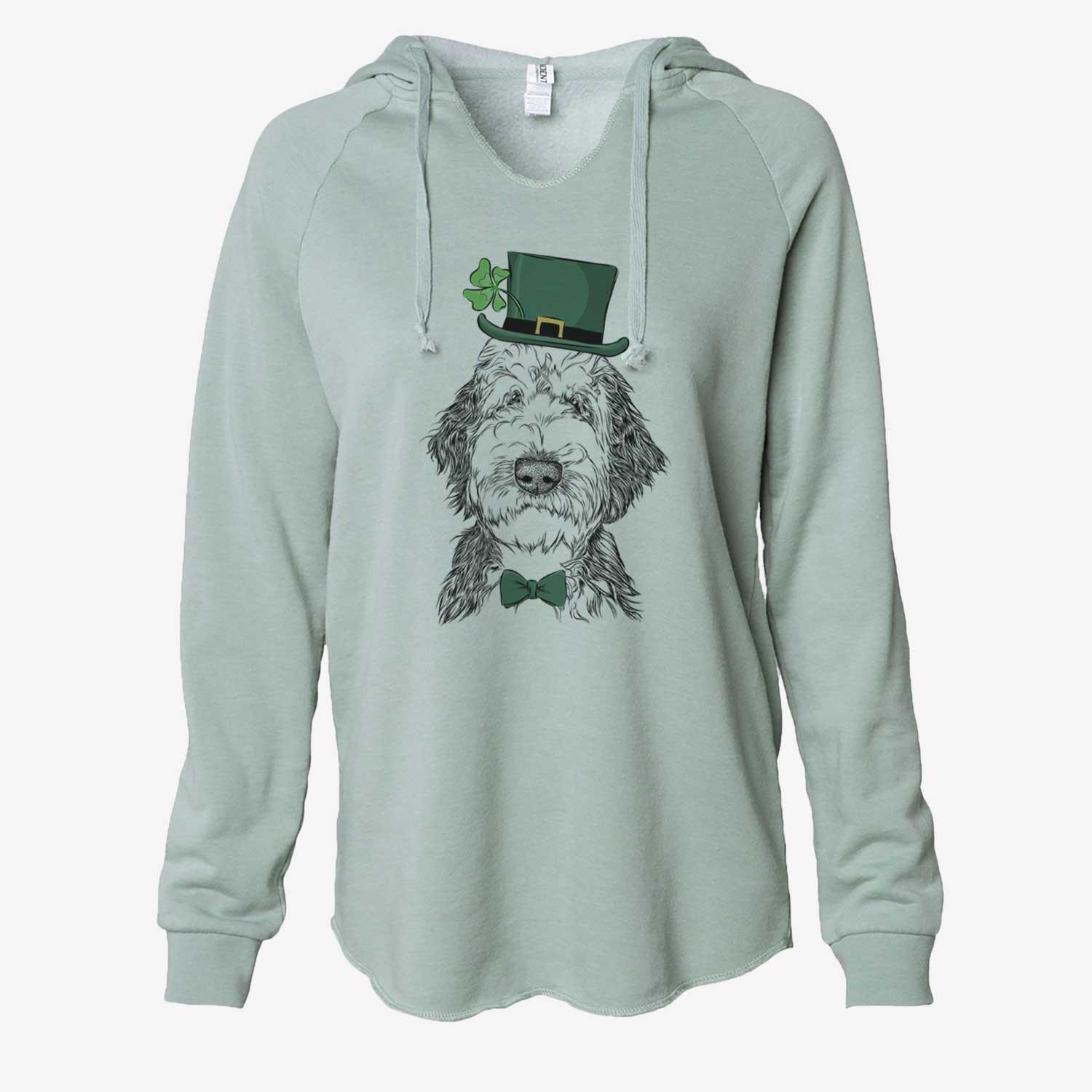 St. Patrick's Milo Fluff the Sheepadoodle - Cali Wave Hooded Sweatshirt