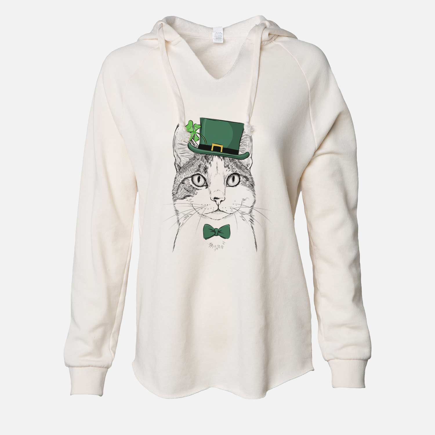 St. Patrick's Mini Griffin the Domestic Shorthair Cat - Cali Wave Hooded Sweatshirt