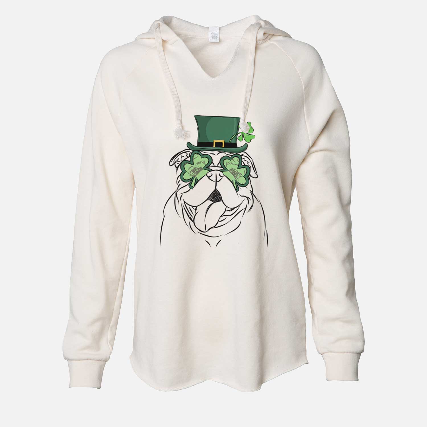 St. Patrick's Missy Moo the English Bulldog - Cali Wave Hooded Sweatshirt