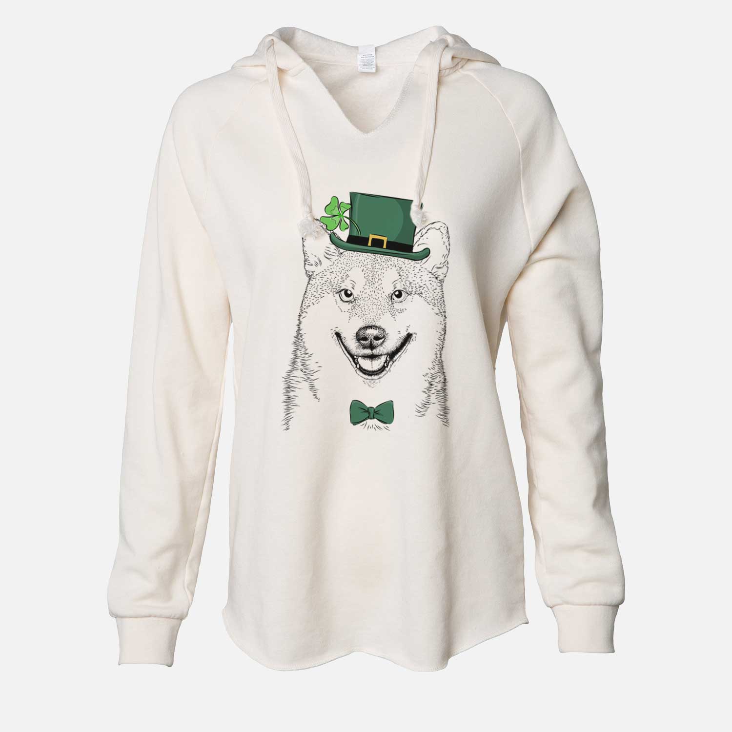 St. Patrick's Mitsu the Shiba Inu - Cali Wave Hooded Sweatshirt