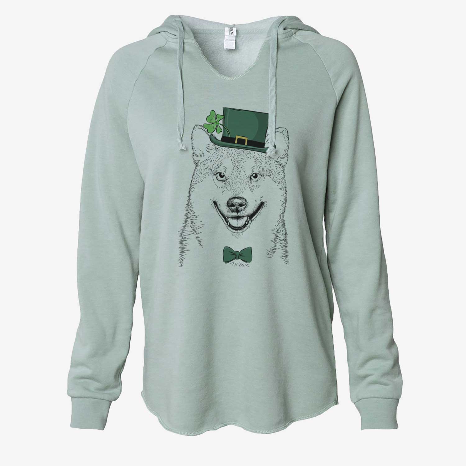 St. Patrick's Mitsu the Shiba Inu - Cali Wave Hooded Sweatshirt