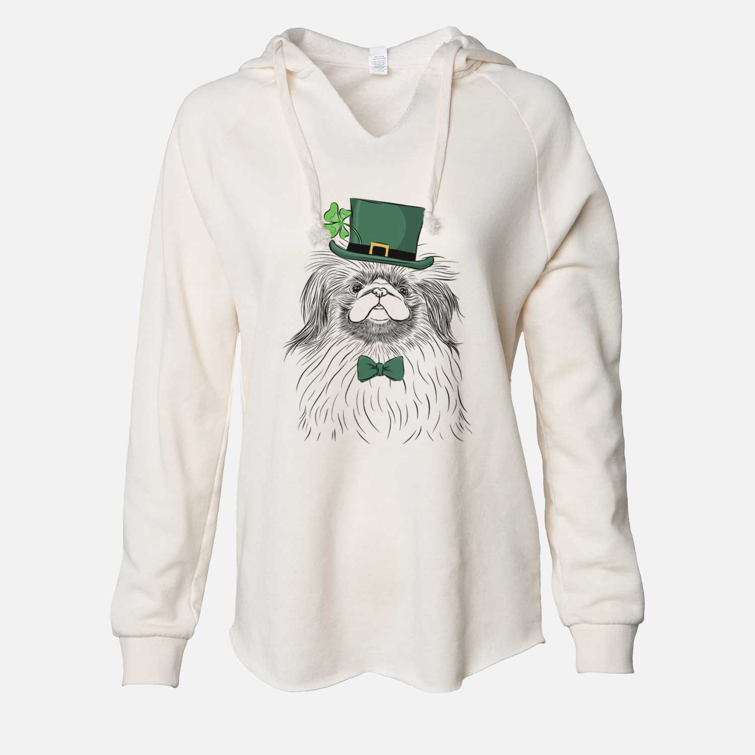 St. Patrick's Mochi the Pekingese - Cali Wave Hooded Sweatshirt