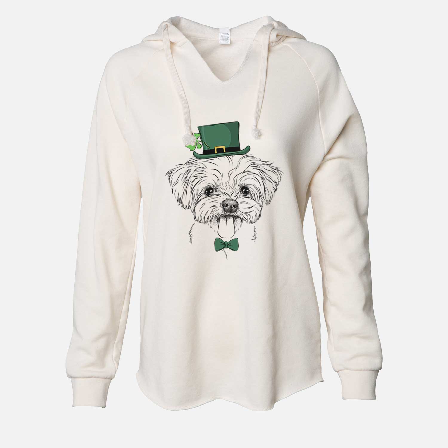 St. Patrick's Mochi the Maltese - Cali Wave Hooded Sweatshirt