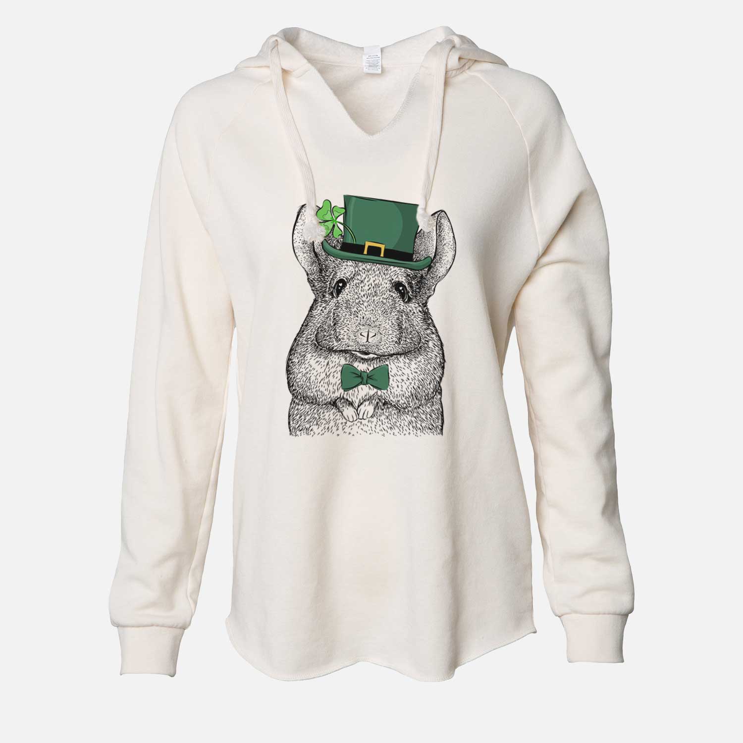 St. Patrick's Mojo the Chinchilla - Cali Wave Hooded Sweatshirt