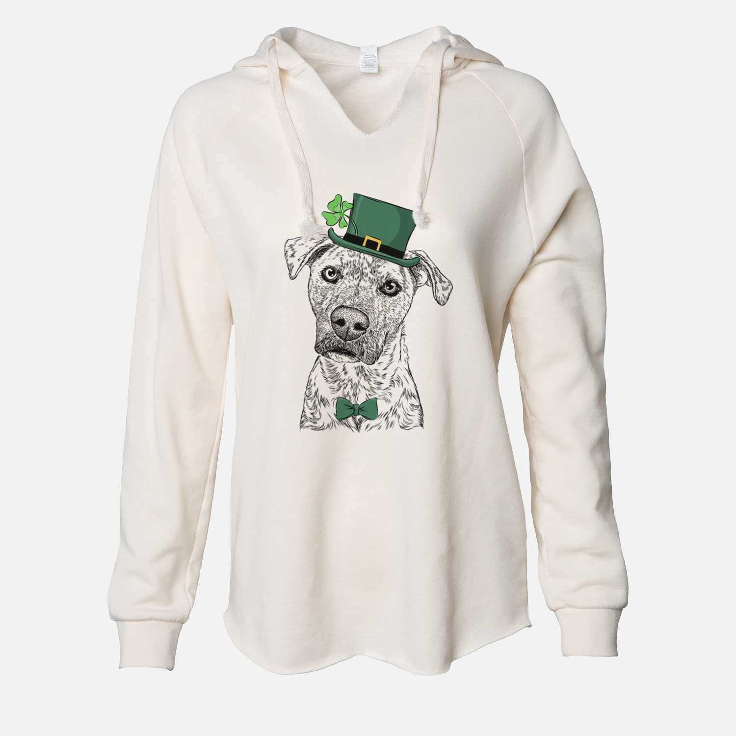 St. Patrick's Monster Baby the Pitbull Mix - Cali Wave Hooded Sweatshirt