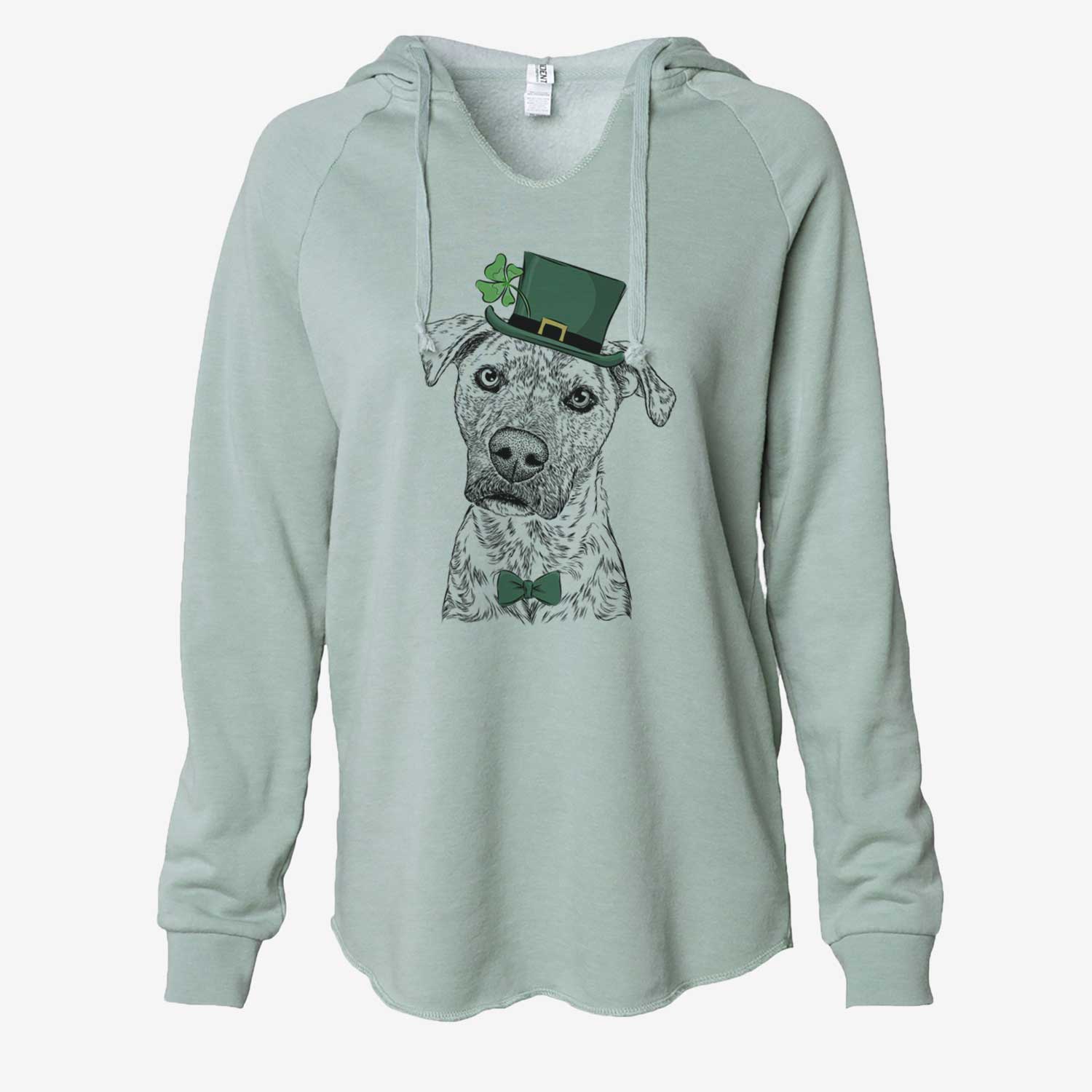 St. Patrick's Monster Baby the Pitbull Mix - Cali Wave Hooded Sweatshirt