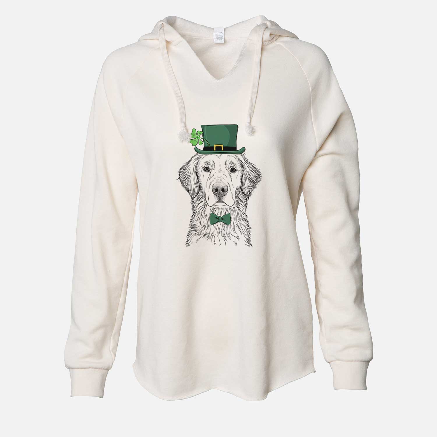 St. Patrick's Moose the Field Golden Retriever - Cali Wave Hooded Sweatshirt