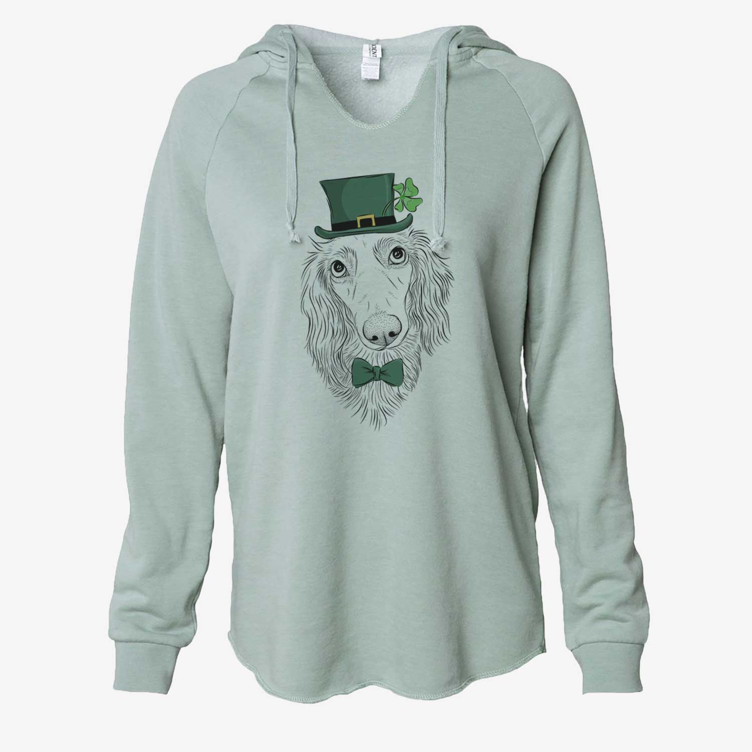 St. Patrick's Mr. Rusty the Long Haired Dachshund - Cali Wave Hooded Sweatshirt