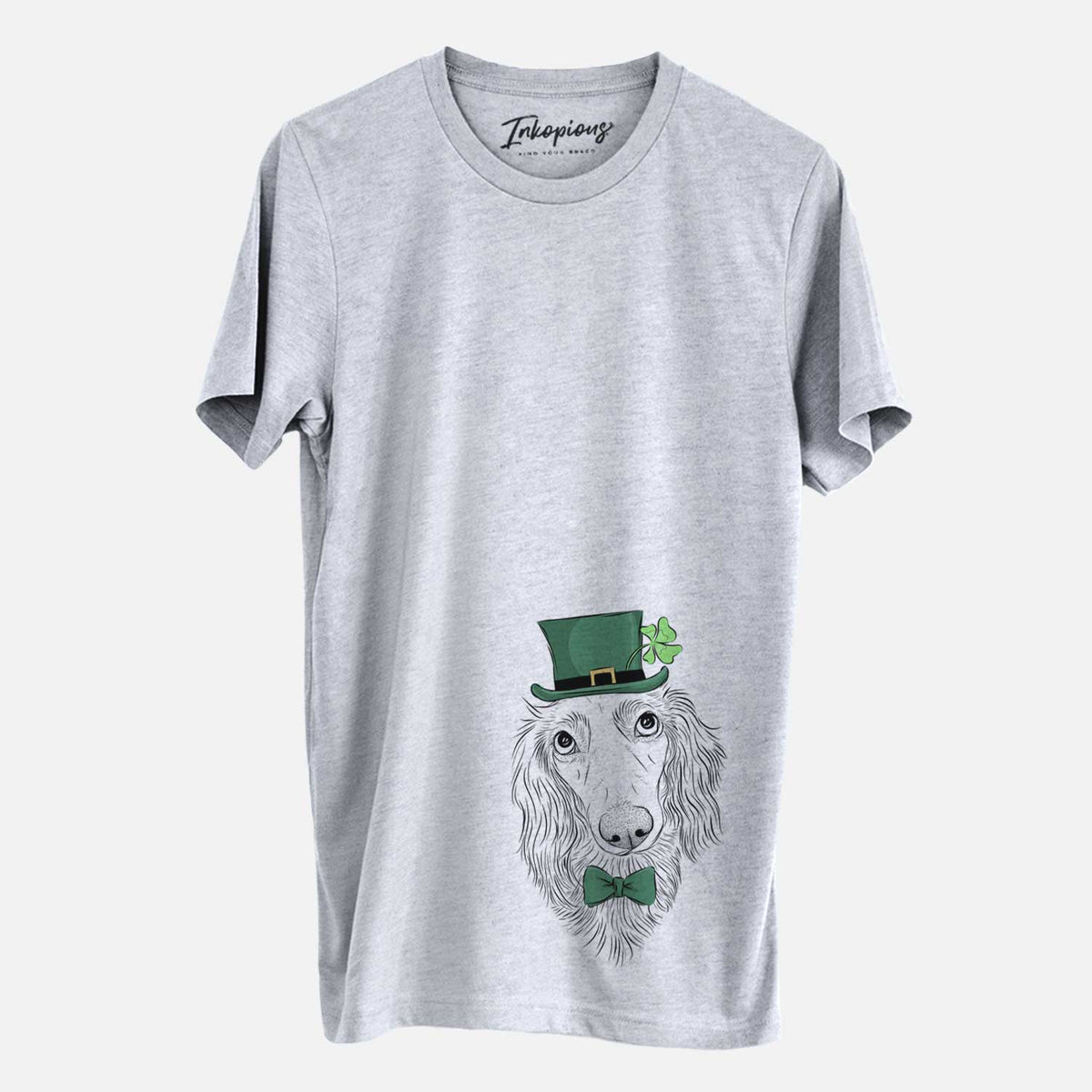 St. Patrick's Mr. Rusty the Long Haired Dachshund - Unisex Crewneck