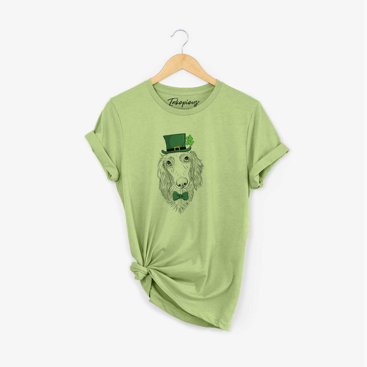 St. Patrick&#39;s Mr. Rusty the Long Haired Dachshund - Unisex Crewneck