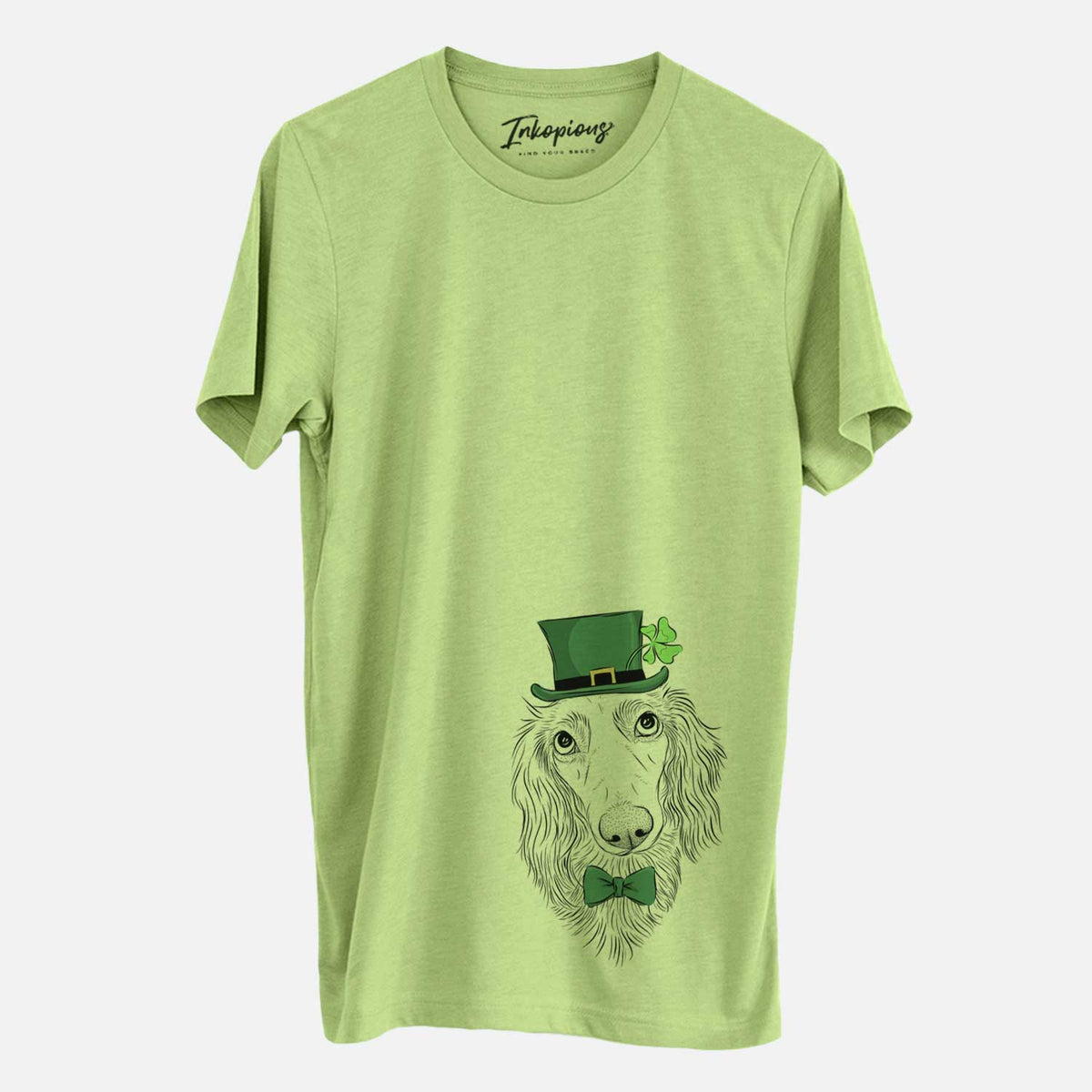 St. Patrick's Mr. Rusty the Long Haired Dachshund - Unisex Crewneck