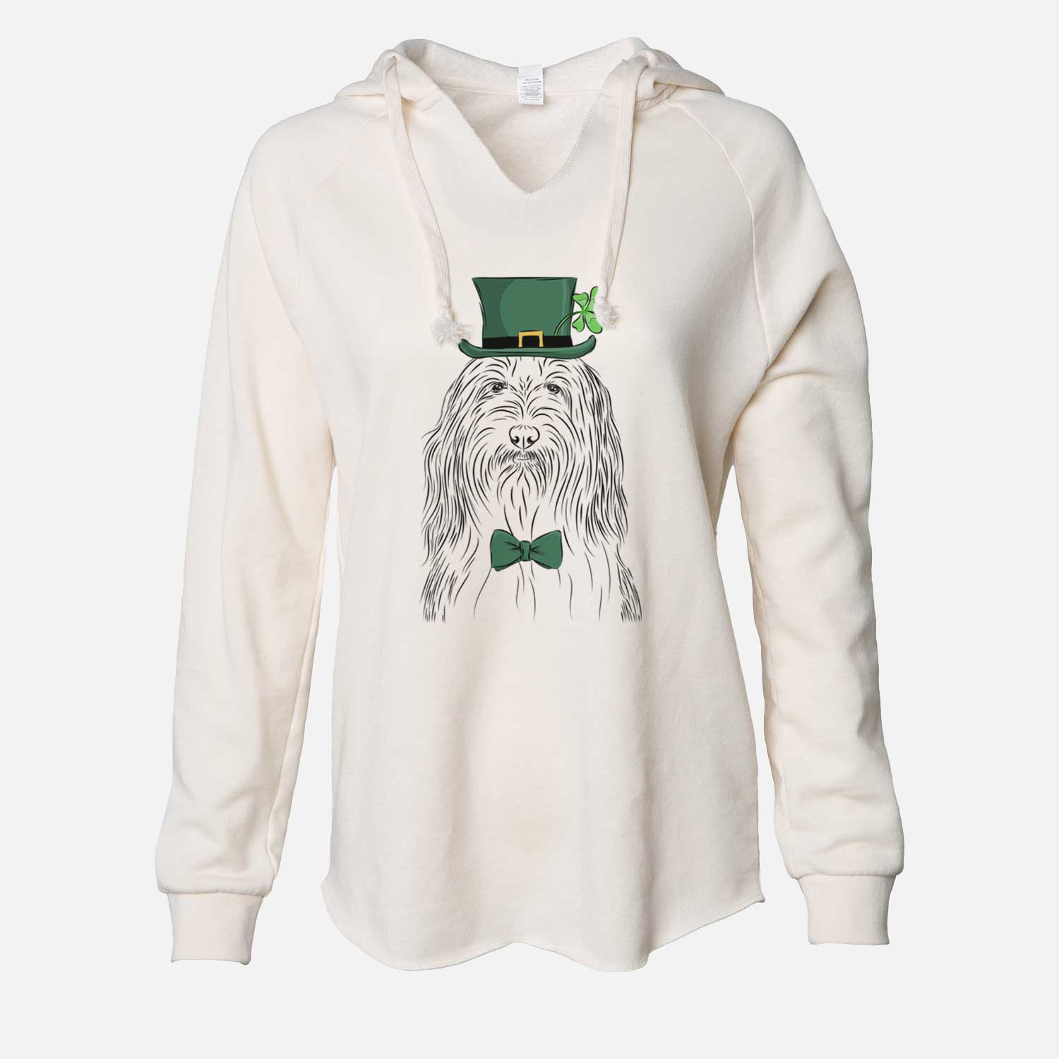 St. Patrick's Murray the Bearded Collie - Cali Wave Hooded Sweatshirt