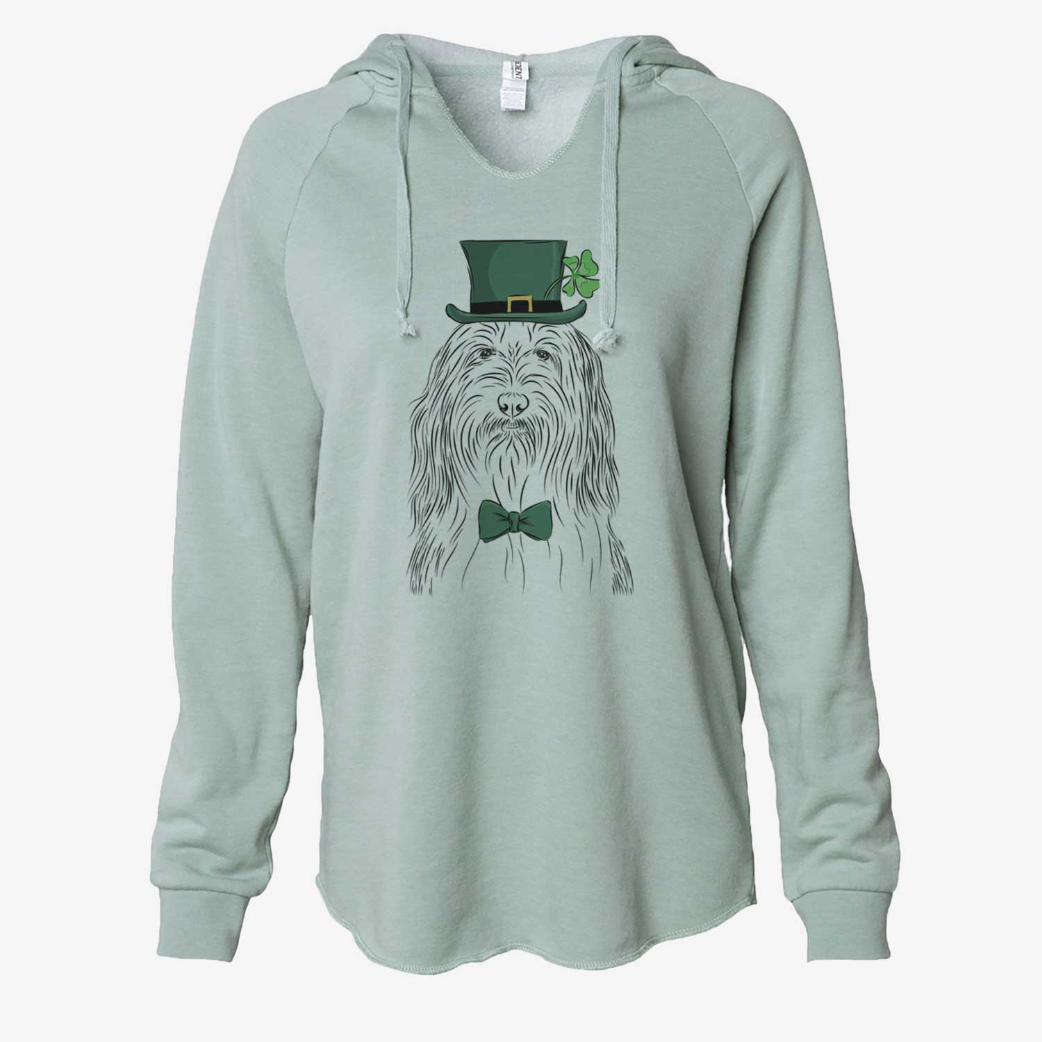 St. Patrick's Murray the Bearded Collie - Cali Wave Hooded Sweatshirt