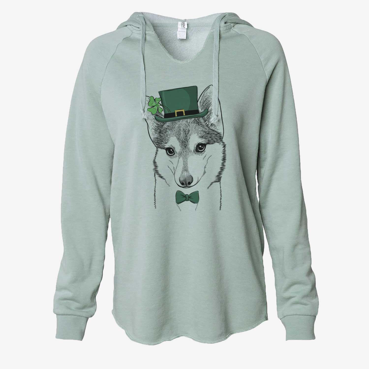 St. Patrick's Nami the Alaskan Klee Kai - Cali Wave Hooded Sweatshirt