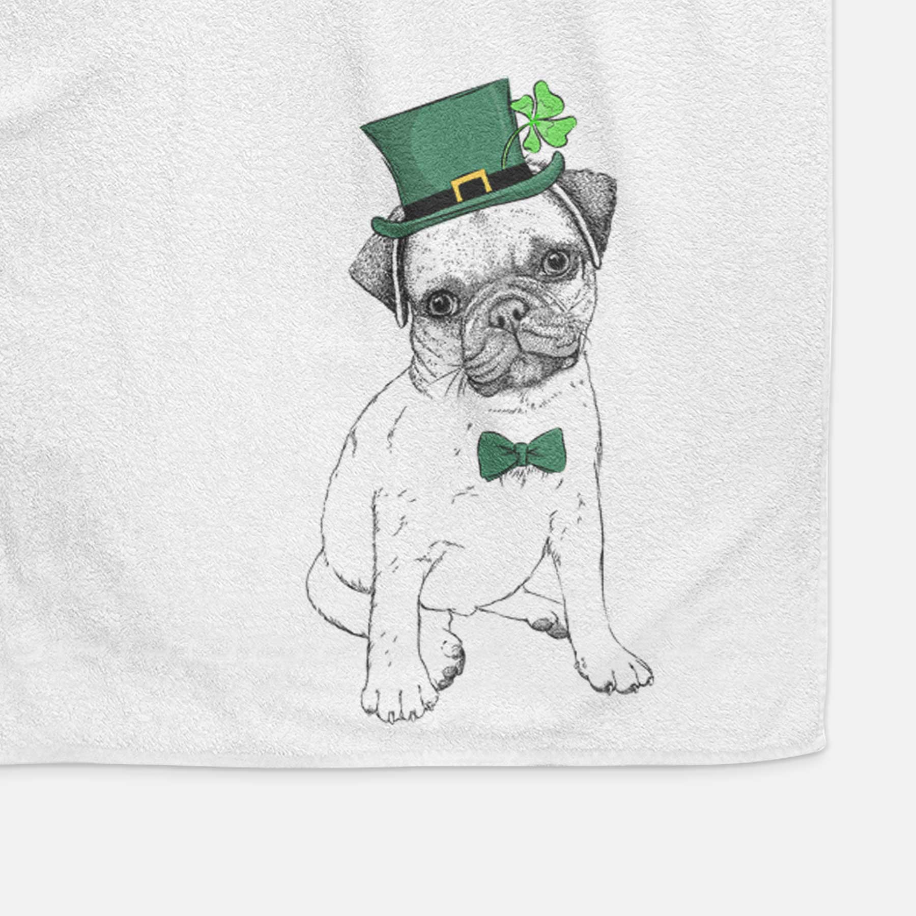 Nelson the Pug Puppy Decorative Hand Towel