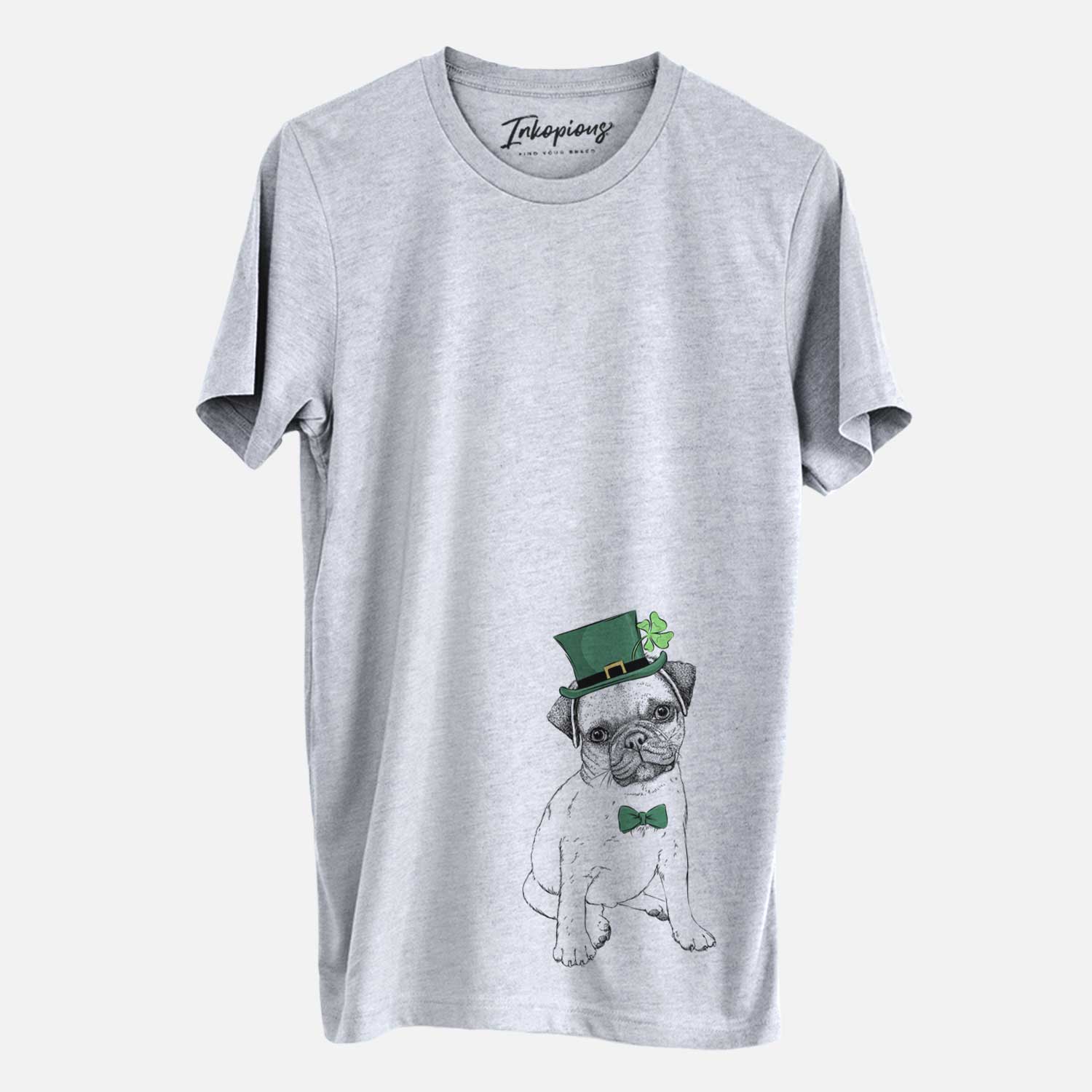 St. Patrick's Nelson the Pug Puppy - Unisex Crewneck