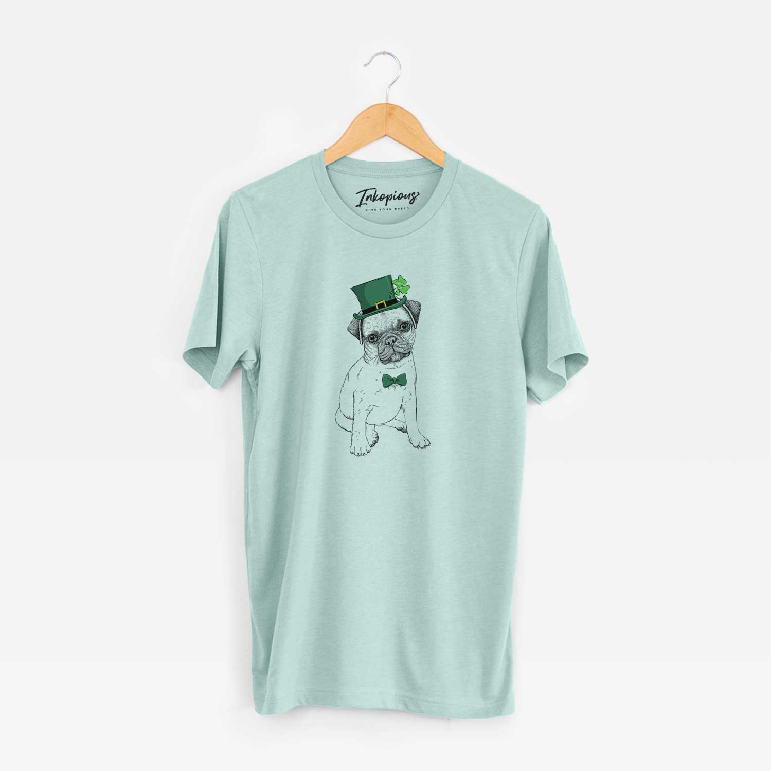 St. Patrick's Nelson the Pug Puppy - Unisex Crewneck