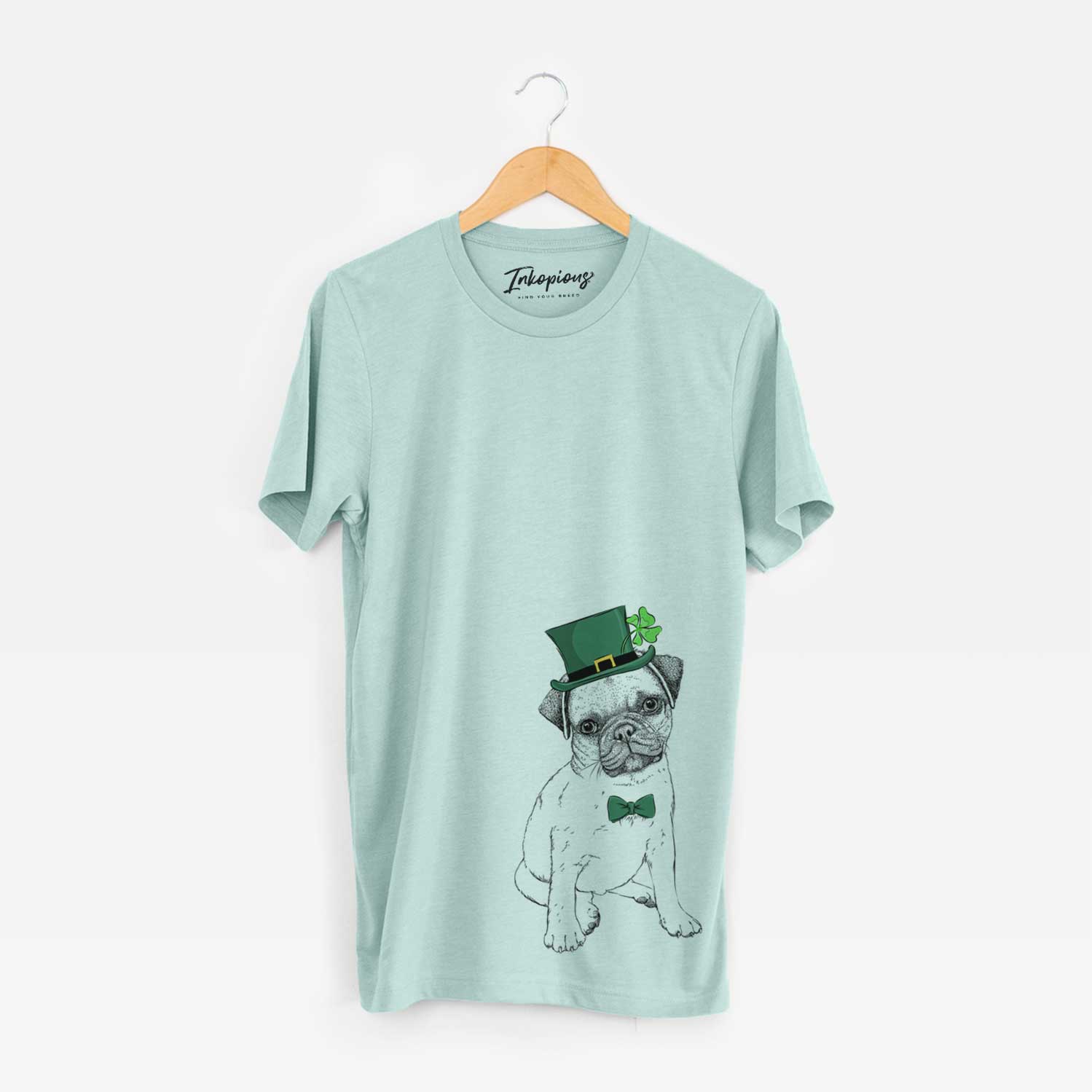 St. Patrick's Nelson the Pug Puppy - Unisex Crewneck