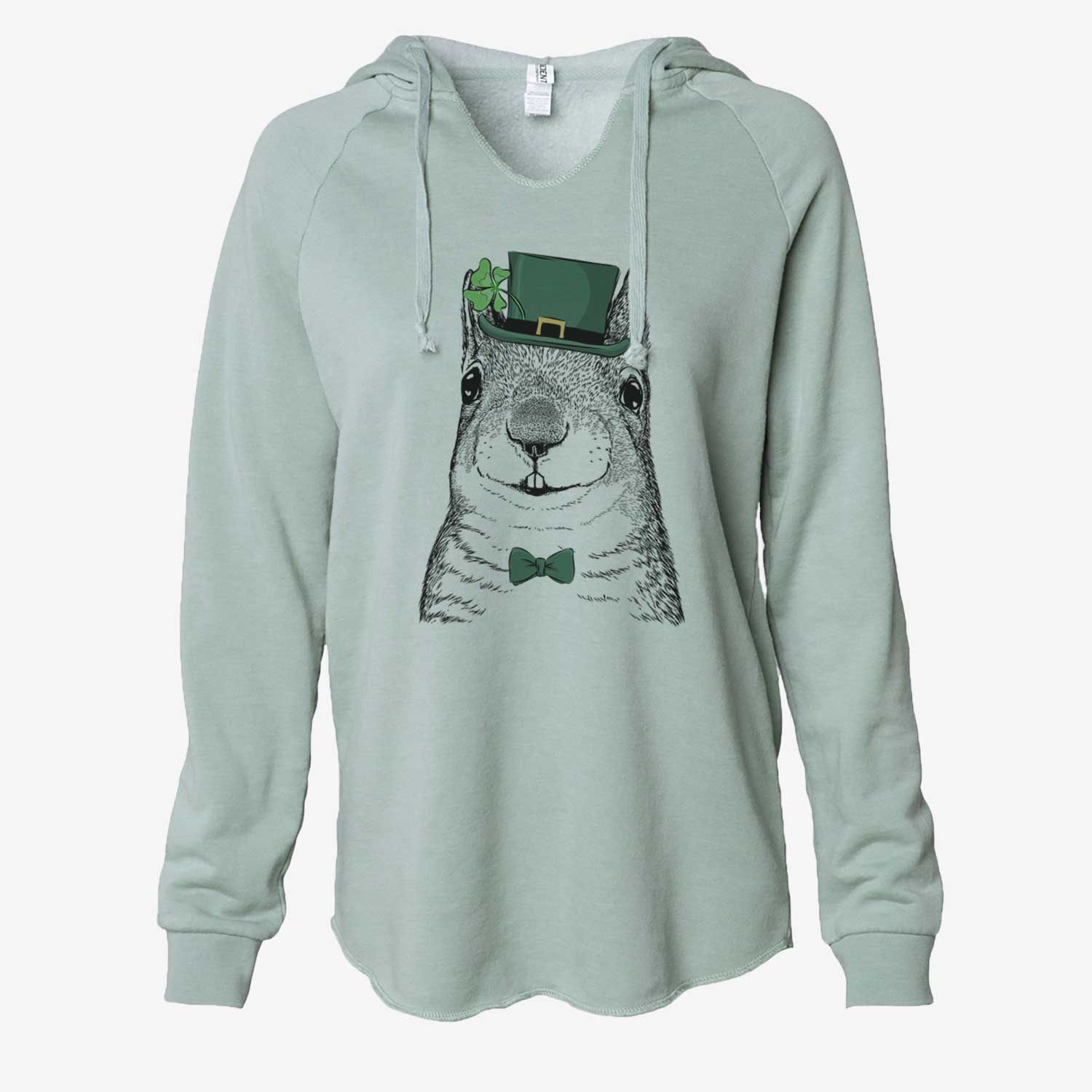 St. Patrick's Nibbles the Squirrel - Cali Wave Hooded Sweatshirt