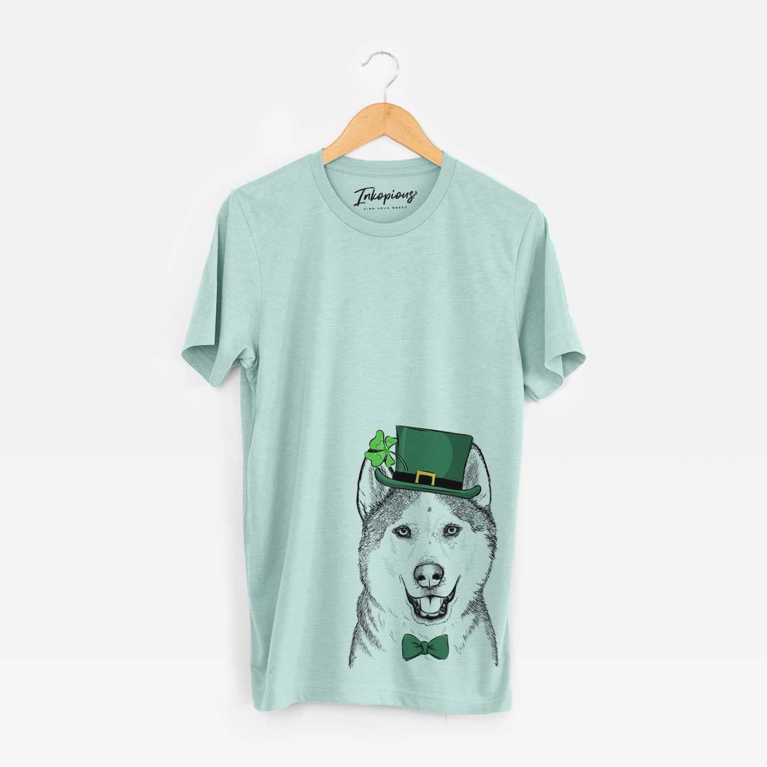 St. Patrick's Nika the Siberian Husky - Unisex Crewneck