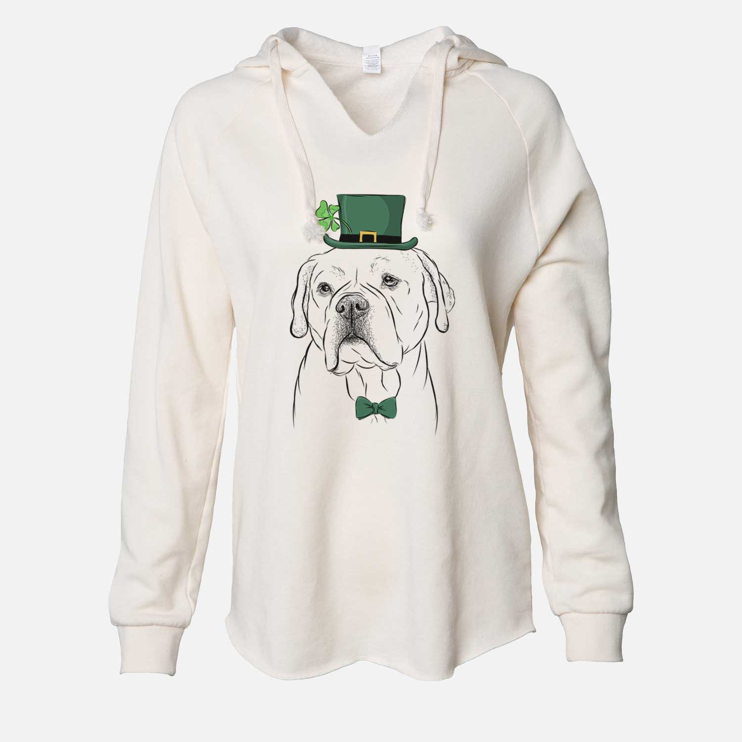 St. Patrick's Nora the American Bulldog Mix - Cali Wave Hooded Sweatshirt