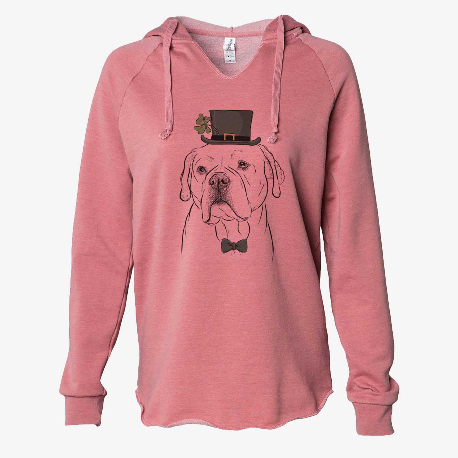 St. Patrick's Nora the American Bulldog Mix - Cali Wave Hooded Sweatshirt