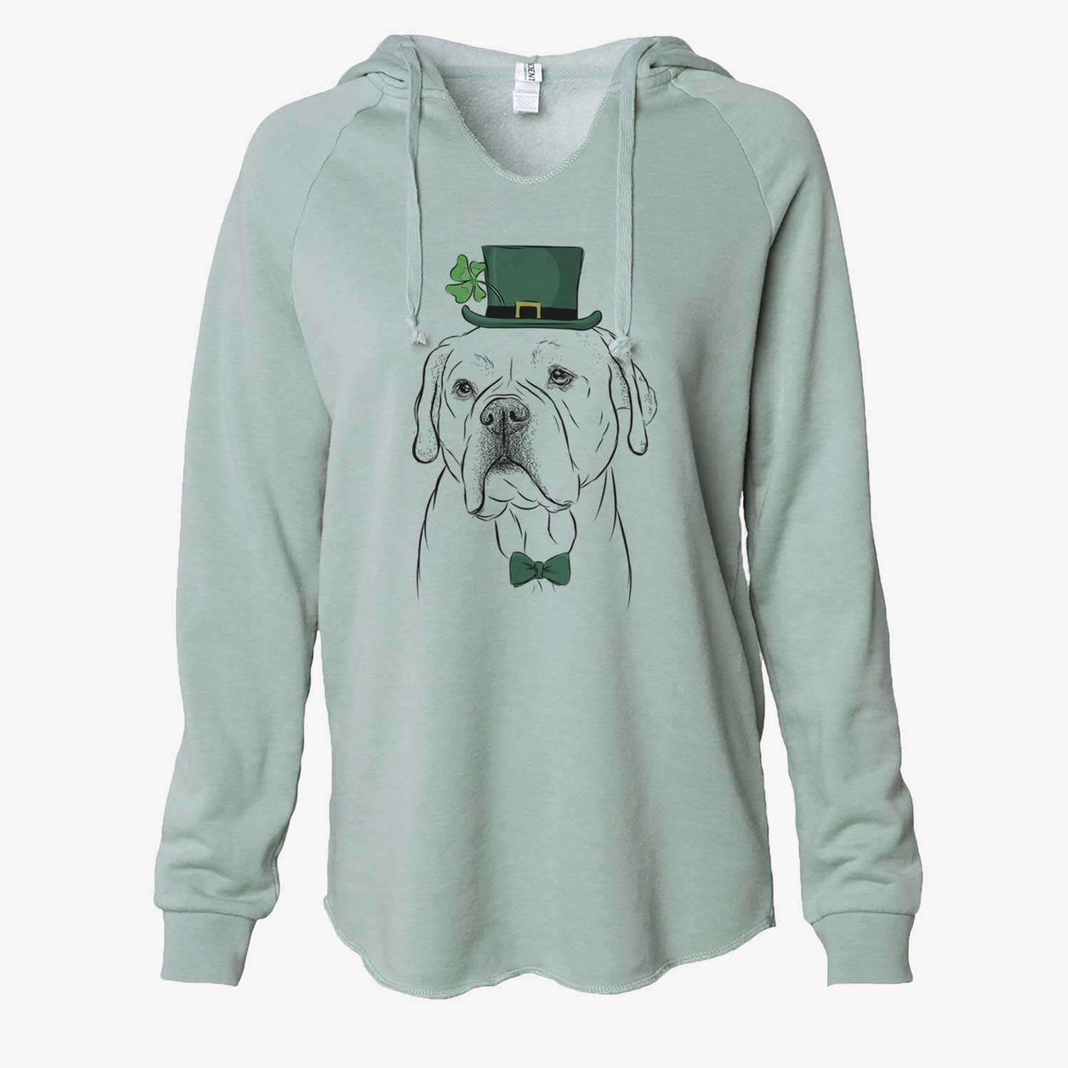 St. Patrick's Nora the American Bulldog Mix - Cali Wave Hooded Sweatshirt