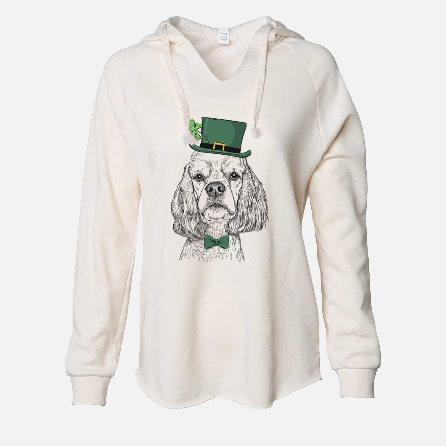 St. Patrick's Oakley the American Cocker Spaniel - Cali Wave Hooded Sweatshirt