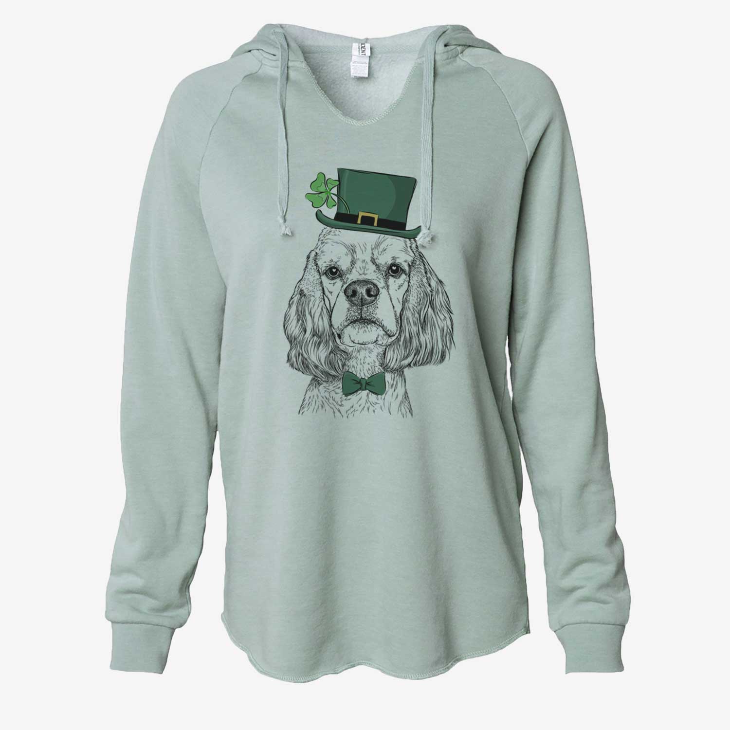 St. Patrick's Oakley the American Cocker Spaniel - Cali Wave Hooded Sweatshirt