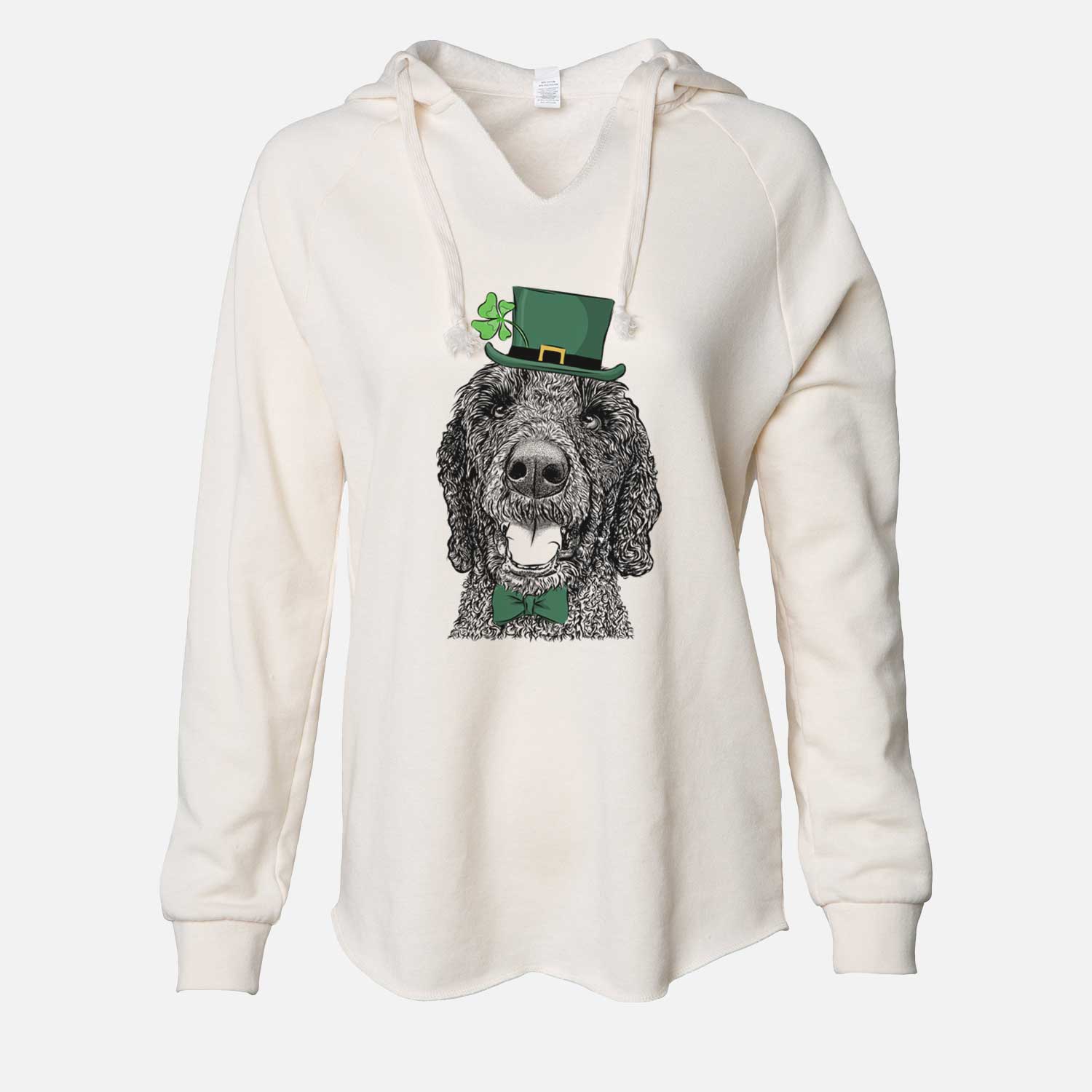 St. Patrick's Obi James the Goldendoodle - Cali Wave Hooded Sweatshirt