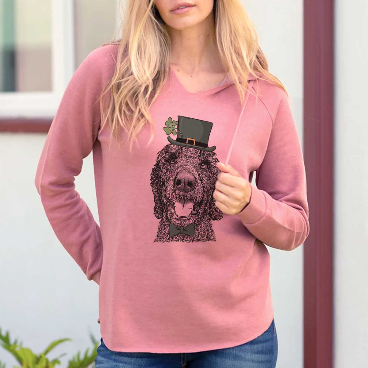 St. Patrick&#39;s Obi James the Goldendoodle - Cali Wave Hooded Sweatshirt