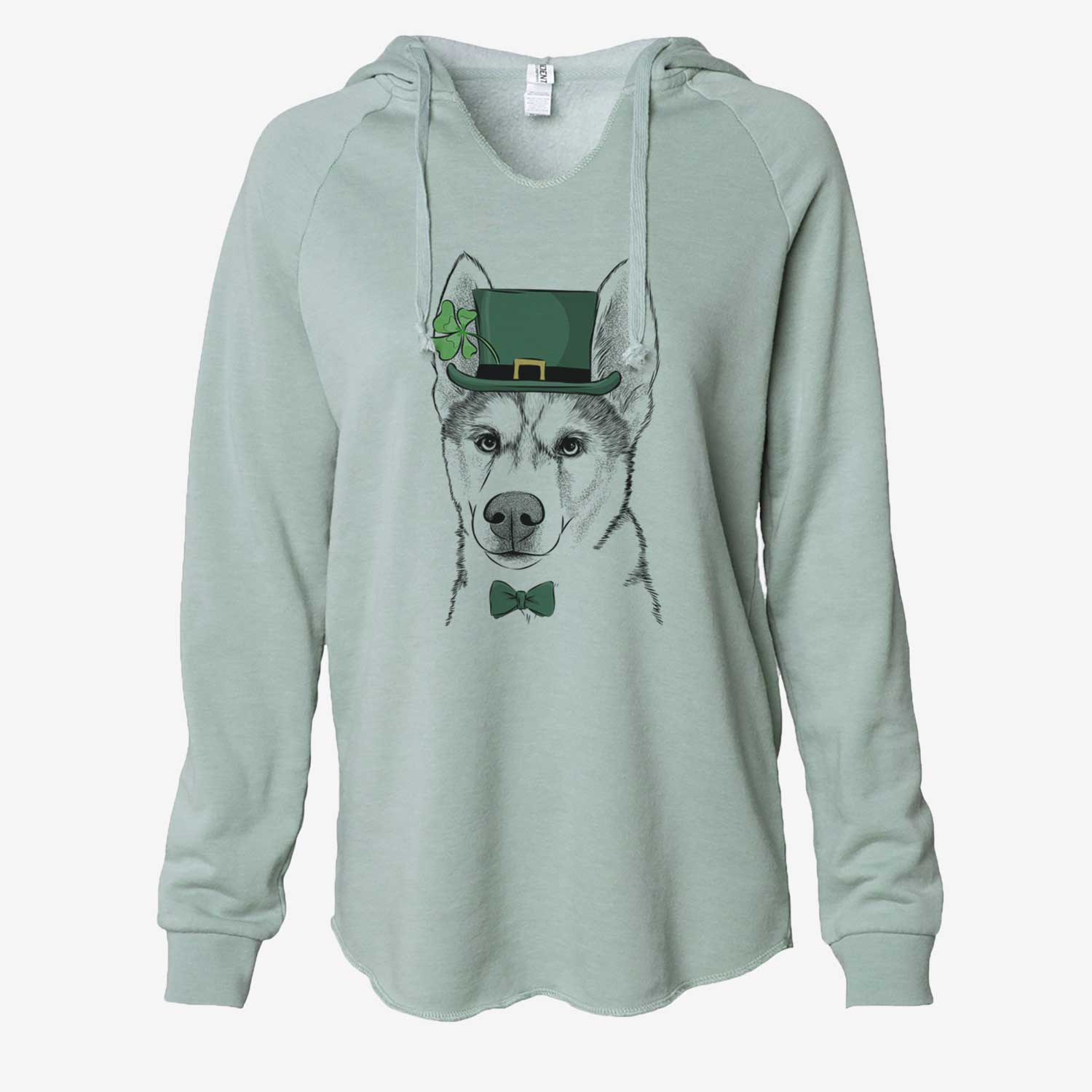 St. Patrick's Odin the Siberian Husky - Cali Wave Hooded Sweatshirt